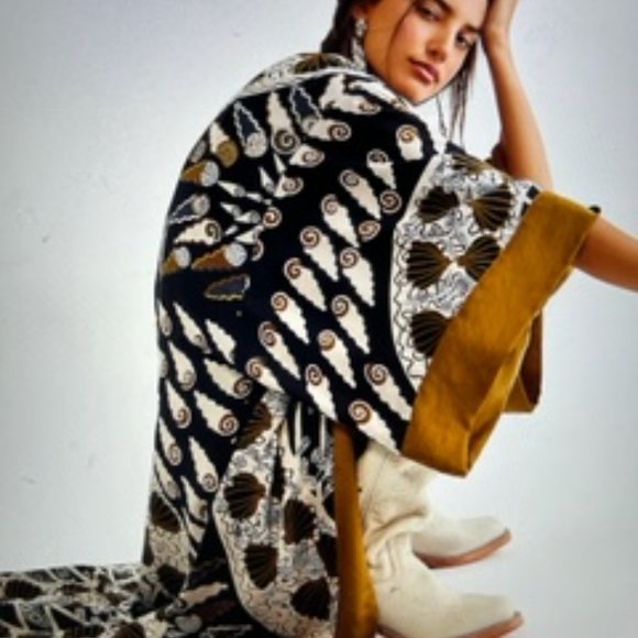 Zandra Rhodes Free People Diamond Duster Kimono NEW - Picture 3 of 6